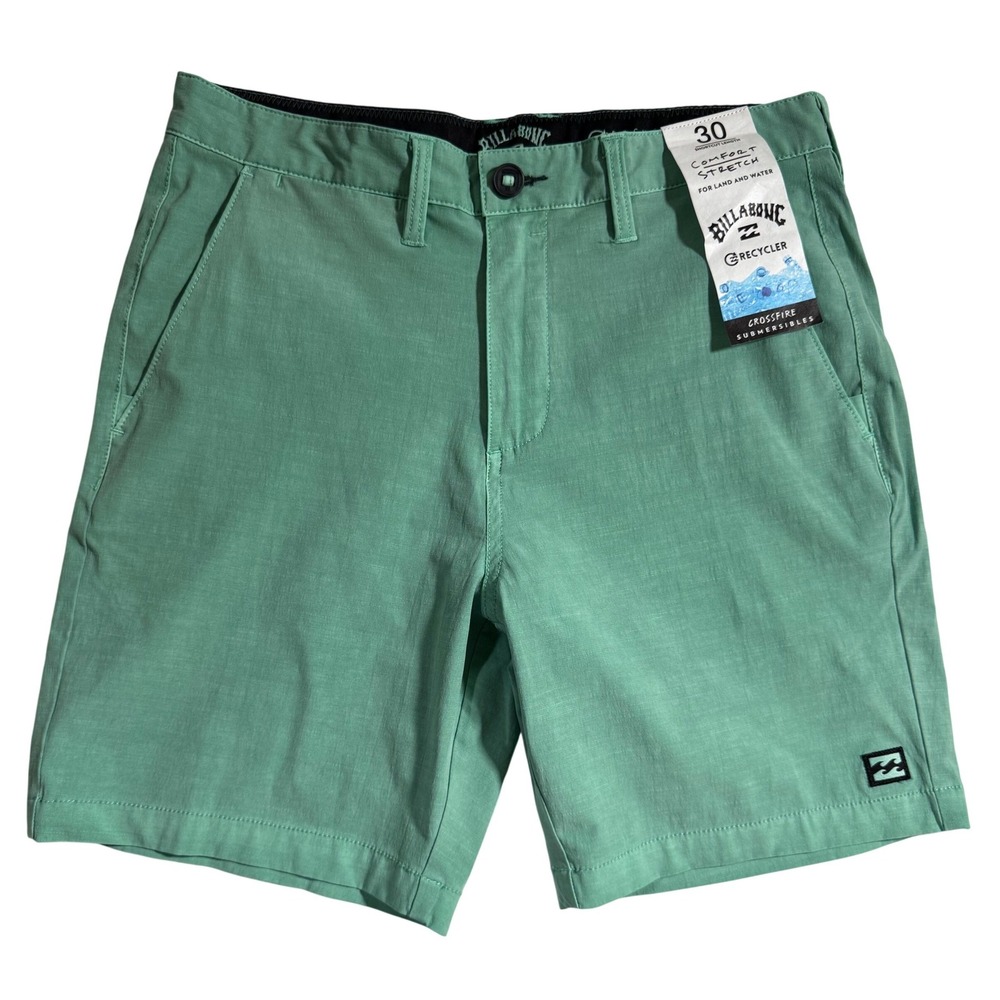 Billabong Crossfire Submersibles Hybrid Shorts Men's 30 Green Recycler Stretch